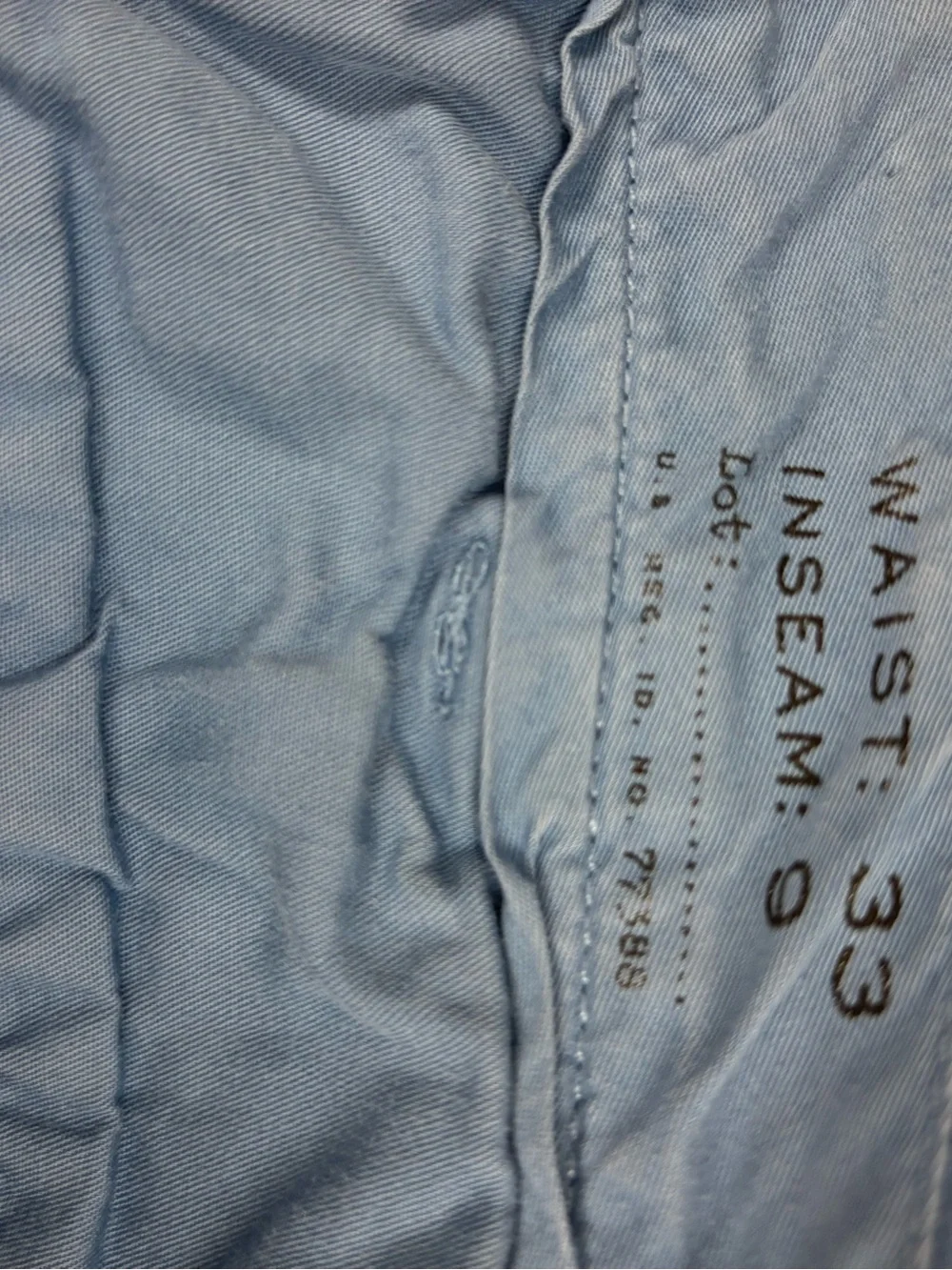 J. Crew Stanton  Men’s Blue Flat Front Shorts Waist 33 Inseam 9 EUC Cotton.